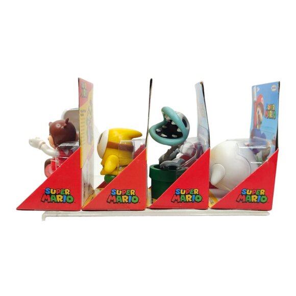 Super Mario Fire Mario Shy Guy Bone Piranha Boo Mini Figures Nintendo Jakks NEW - Picture 4 of 9